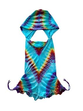 Warrior Within Mystique shortsie tie-dye romper